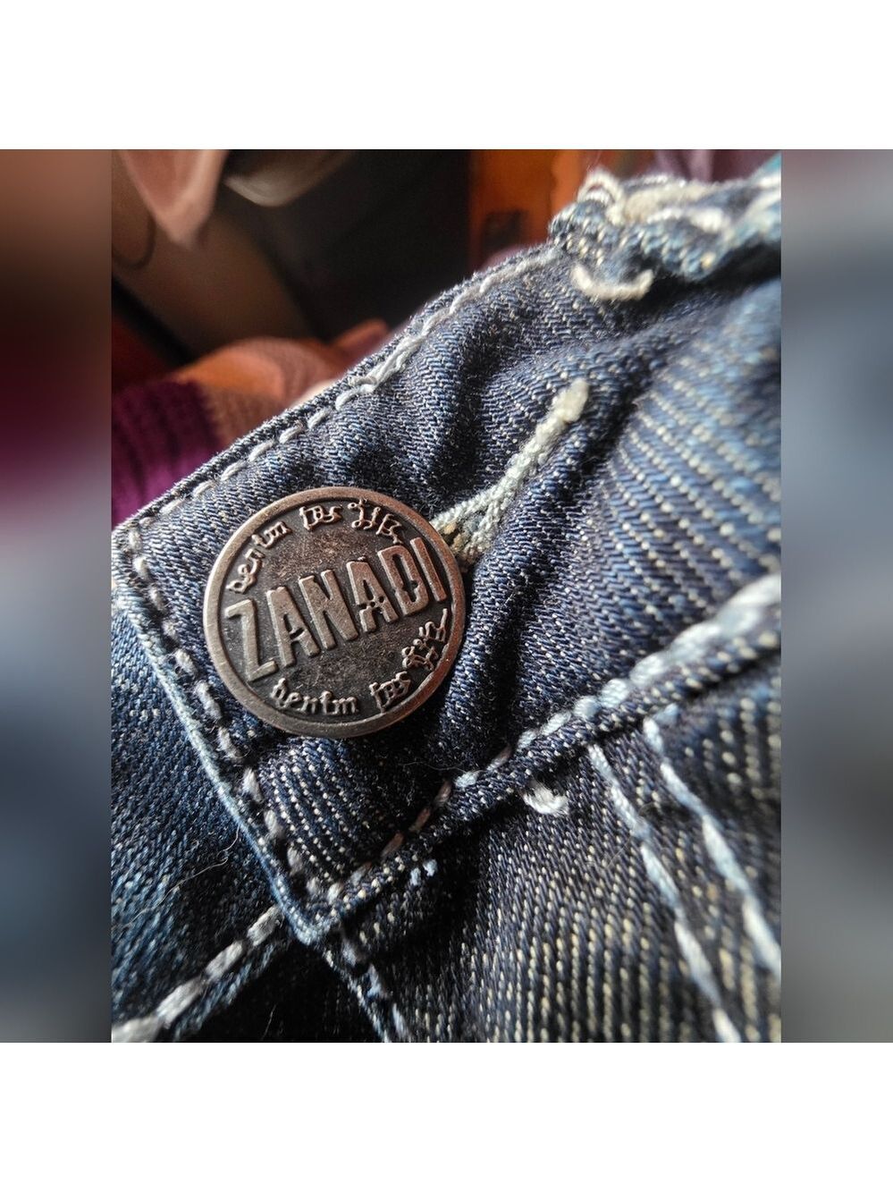 Vintage Zana Di Distressed Dark Wash 3 Long Skinny Jeans - Picture 6 of 6
